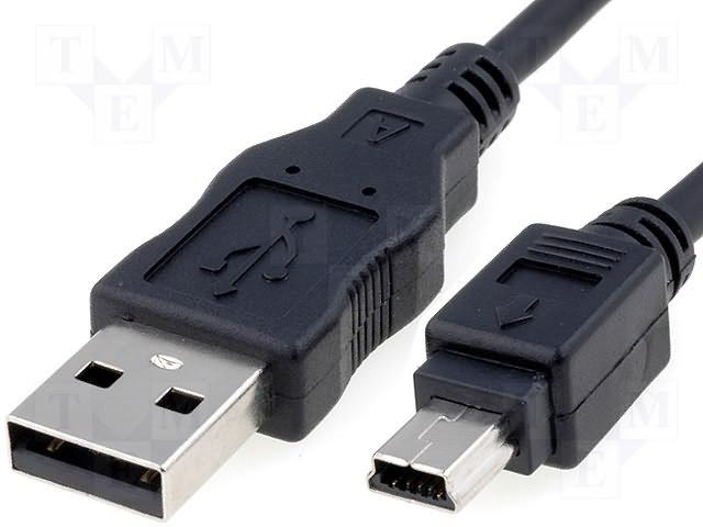 CABLE USB-MINI USB BLACK 1.8M KABEL USB-MINI USB BLACK 1.8M