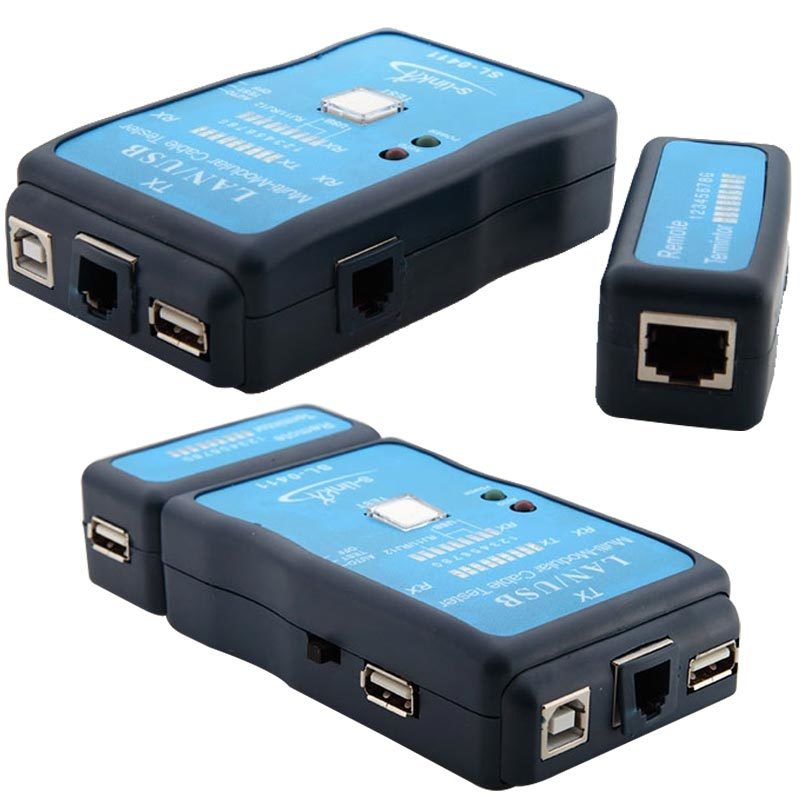 TESTER S-LINK RJ45/RJ11+USB SL-0411 TESTER ZA CABLE RJ45/RJ11+USB SL-0411