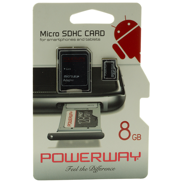 MICRO SD 8GB+ РђР”РђРџРўР•Р  /POWERWAY/ MICRO SD 8GB +Р°РґР°РїС‚РµСЂ  /POWERWAY/ CLASS 10