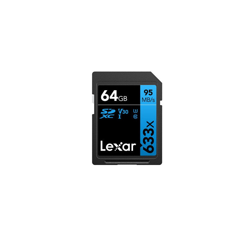 КАРТА ПАМЕТ LEXAR 64GB  КАРТА ПАМЕТ LEXAR 64GB SDXC 64GB 95/45MB/s UHS-I,V30,U3 LEXAR