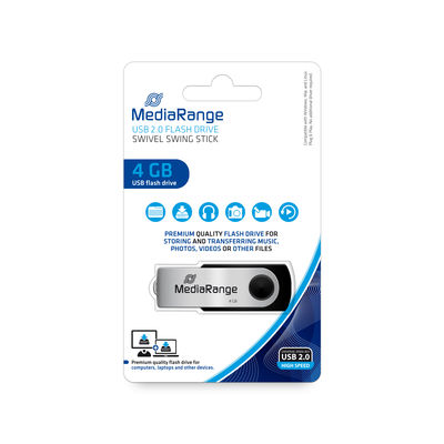 ФЛАШКА USB 2.0 4GB MEDIARANGE  MR907 ФЛАШКА 2.0 4GB MEDIARANGE MR907