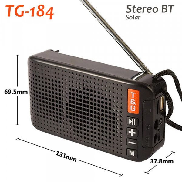 HOME SP PORTABLE TG-184+SOLAR МИНИ КОЛОНКА TG-184