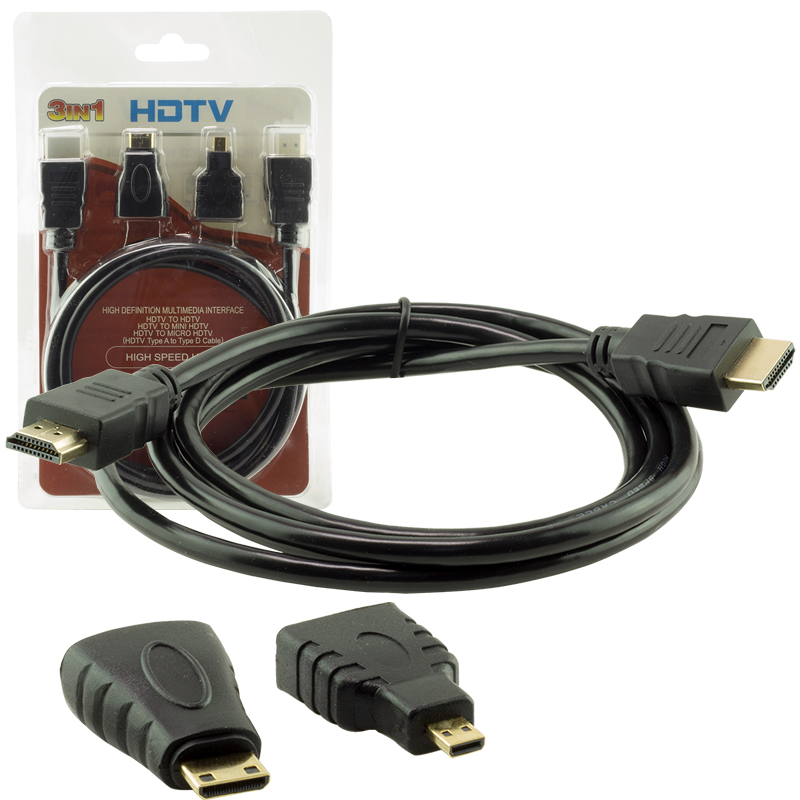 КАБЕЛ HDMI/MICRO HDMI/MINI HDMI SET 