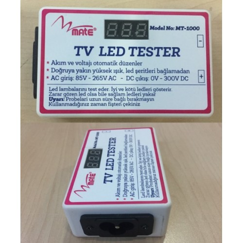 LED ТЕСТЕР MT-1000 LED ТЕСТЕР Универсален    AC: 85V AC-265V AC  OV-300 DC