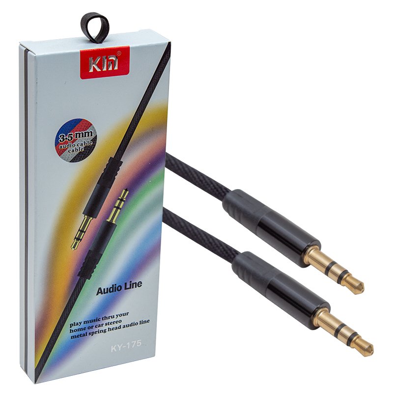 КАБЕЛ KIN 3.5MM/3.5MM KY-175 КАБЕЛ 3.5 JAC/3.5  JAK KY-175 AUX