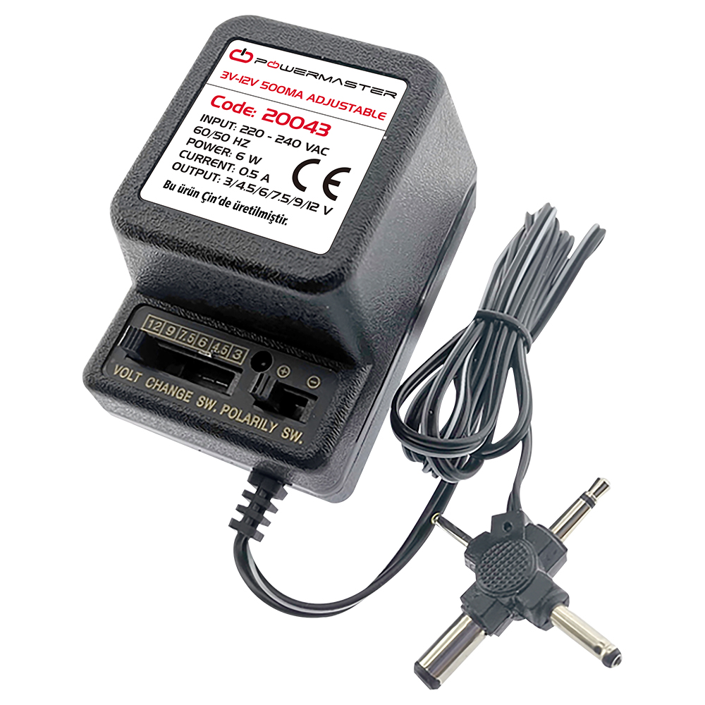 АДАПТЕР 3V-12V 0.5A АДАПТЕР 3V-12V 0.5A