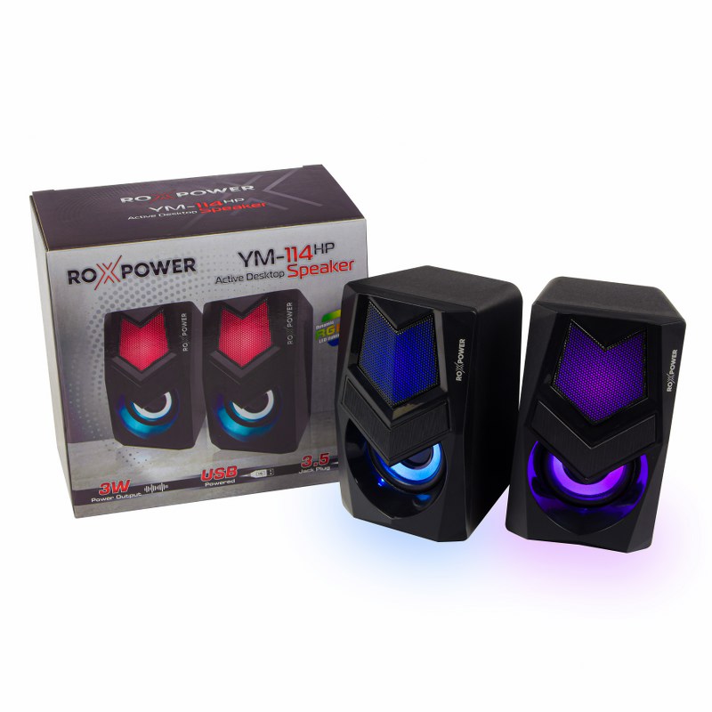 ГЕЙМИНГ АУДИО КОЛОНИ ROXPOWER 2.0 RGB - YM-114HP Гейминг аудио колони /ROXPOWER 2.0 RGB - YM-114HP/