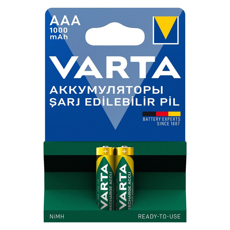 ЗАРЕЖДАЕМИ БАТЕРИИ VARTA AAA 1.2V 1000MAH   ЗАРЕЖДАЕМИ БАТЕРИИ VARTA AAA 1.2V 1000MAH 