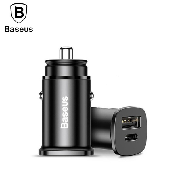 АДАПТЕР BASEUS 12V 30W, USB-A, USB-C, PPS, PD3 ADAPTER FAST CHARGE  BASEUS 12V 30W, USB-A,USB-C