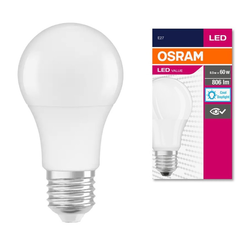 LED ЛАМПА OSRAM VALUE CLA60 806LM/865/ E27  LED ЛАМПА OSRAM VALUE CLA60 806lm/865/ E27 LEDVANCE