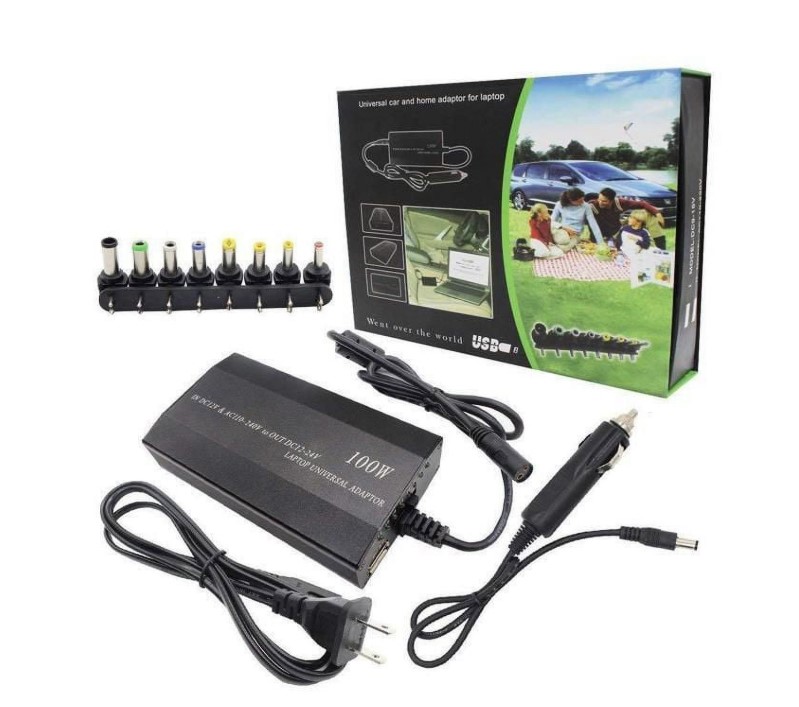 УНИВЕРСАЛЕН РЕГУЛИРУЕМ АДАПТЕР ЗА АВТОМОБИЛ И ЗА Д Универсален регулируем адаптер за автомобил и за дома 12V-24V 100W /Universal Car and Home Adapter for Laptop