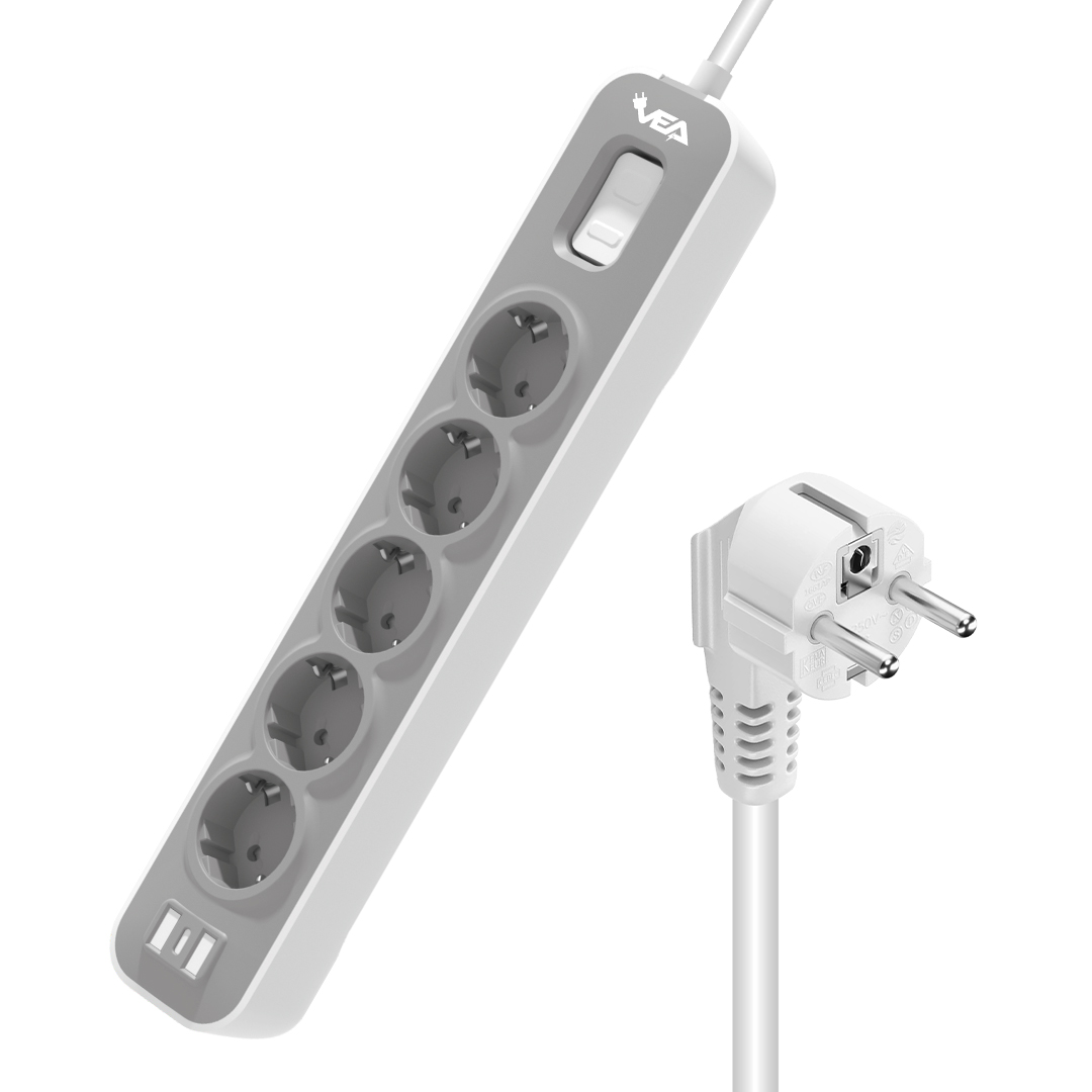 РАЗКЛОНИТЕЛ С 5 ГНЕЗДА VEA VE-NOVA105 1,5М  РАЗКЛОНИТЕЛ С 5 ГНЕЗДА VEA VE-NOVA105 1,5М 