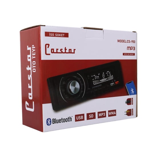 АВТО РАДИО CARSTAR CS-950 Авто радио плеър  FM,AUX,USB,SD,Bluetooth   CARSTAR CS-950