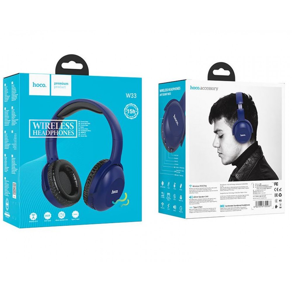 БЕЗЖИЧНИ СЛУШАЛКИ HOCO W33 БЕЗЖИЧНИ СЛУШАЛКИ HOCO W33 BLUETOOTH