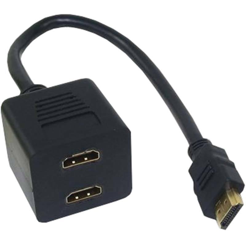 PR.HDMI 1M/2F HDMI Преходник HDMI 1M/2F HDMI HDMI 19PIN M/2F HDMI